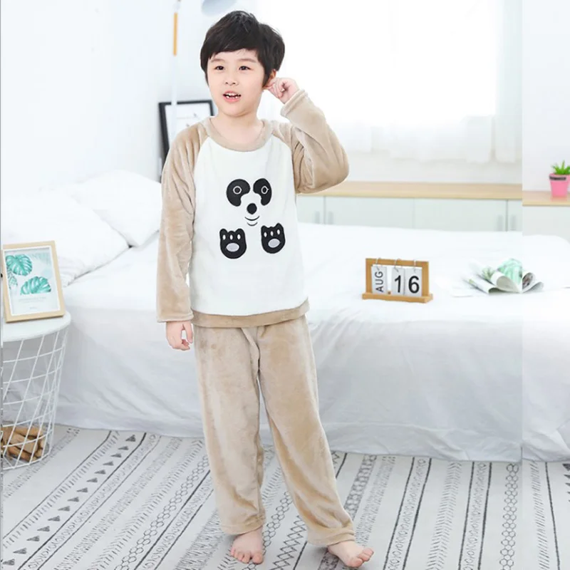 Conjuntos de Roupas para Crianças Dormirwear para Meninas Conjuntos de Pijama Velo Crianças Meninos Noite Wear Inverno Bebê Menino Menina Conjunto 5 Cheap Conjuntos de pijama
