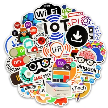 

50PCS Programming Language Stickers Internet Html Software Sticker Graffiti for Geek Hacker Developer Vinyl For Laptop Phone Car
