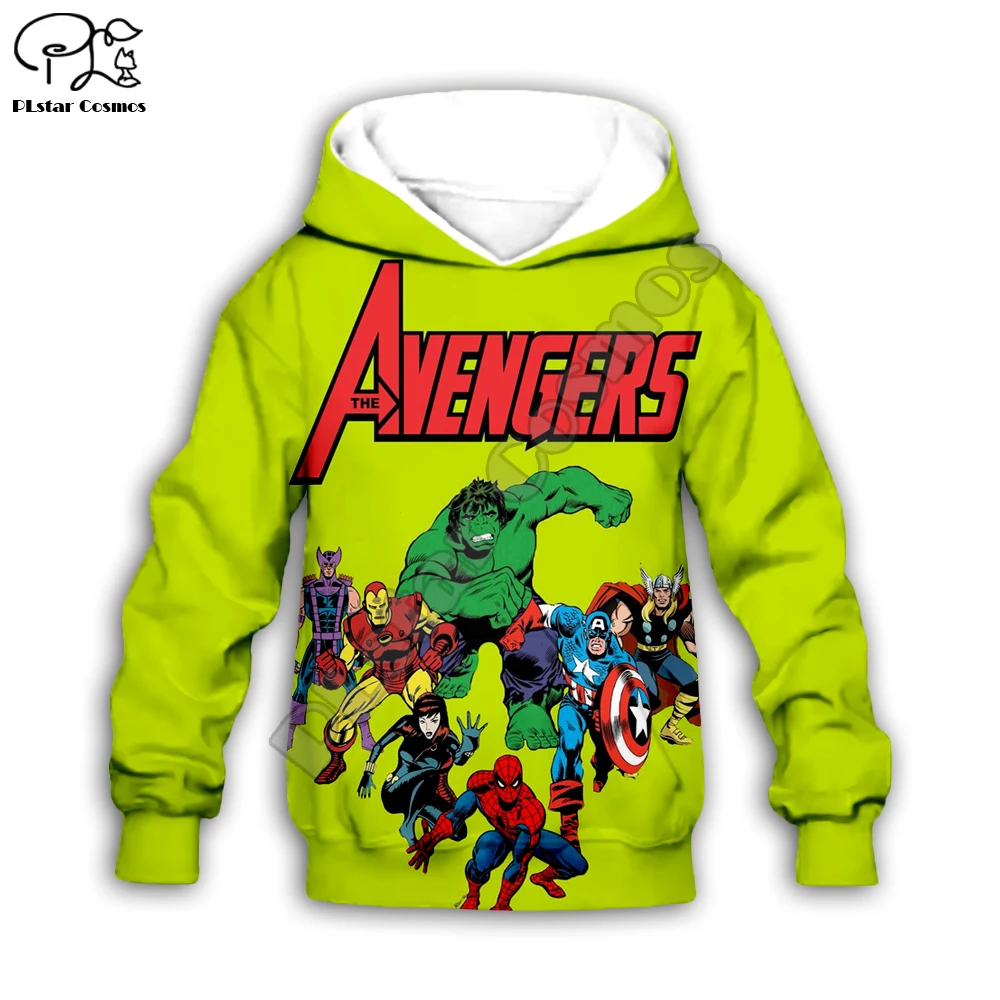 

children's clothing Kids cartoon iron man Marvel Print 3D Hoodies zipper Boy Girl Sweatshirt avengers shorts/spider man tshirt
