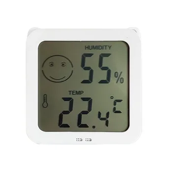 

White black large screen thermo-hygrometer home office meeting room high precision indoor electronic thermo-hygrometer