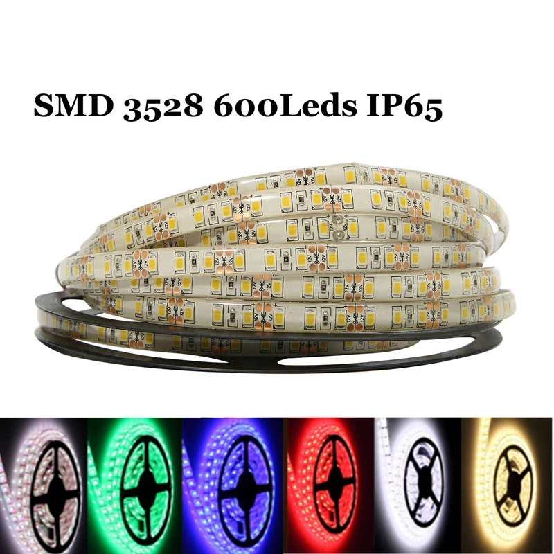 

New 5M/Roll White/warm White/blue/green/red Flexible SMD 3528 Waterproof/No LED Strip Lighs 120LEDs/M Bande LED Diode Tape Strip