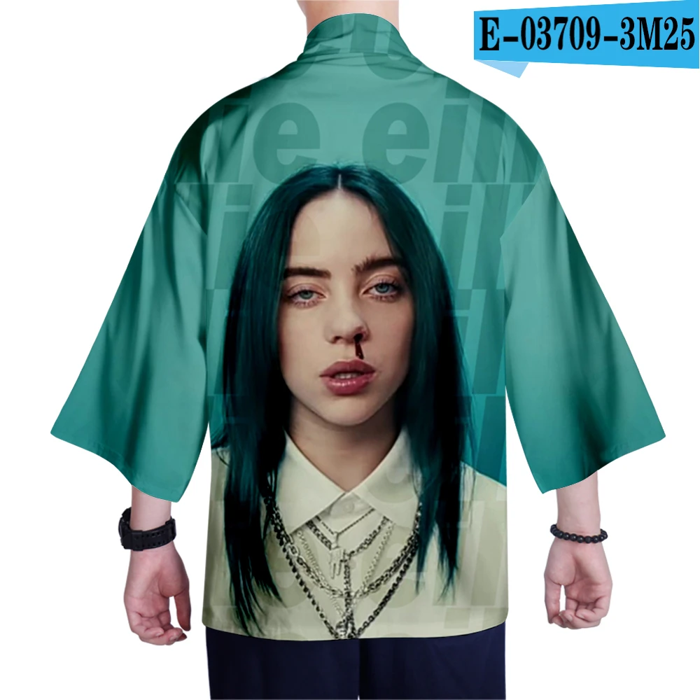 Billie eilish японское кимоно billie eilish женское 3D кимоно традиционная одежда модная повседневная одежда Удобная Пижама Топ - Цвет: As Shown