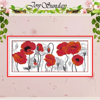 

Beautiful Flower Patterns Counted Cross Stitch 11 14CT Cross Stitch Set Wholesale Cross-stitch Kit Embroidery Needlework