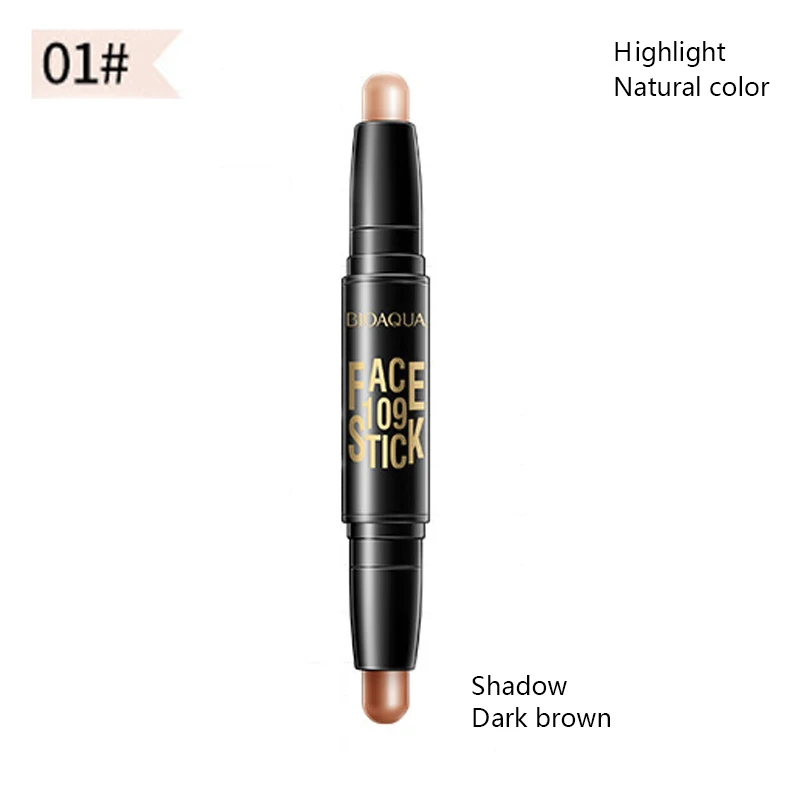 

3 Colors Double-ended 2 in1 base foundation Contour Stick cosmetics Concealer makeup face concealer corrective bar