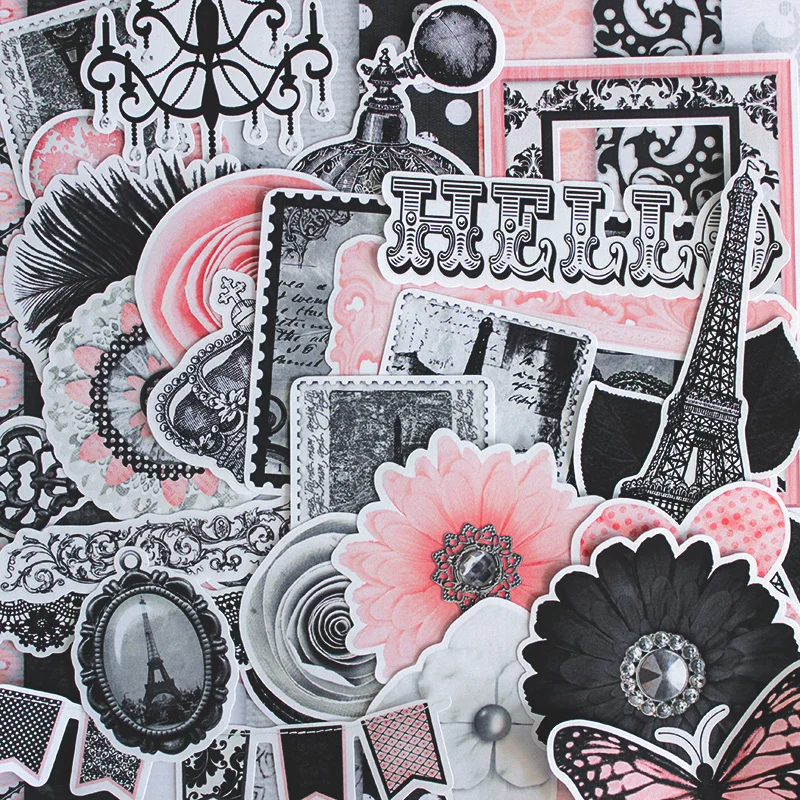 

57PCS Tower flowers Stickers Crafts And Scrapbooking stickers book Student label Decorative sticker kids toys