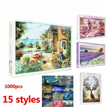 

1000 Piece Jigsaw Puzzle Cherry Blossom Love Tree Scenery Decompression Educational Toys DIY for Kids/Adults Birthday Gift