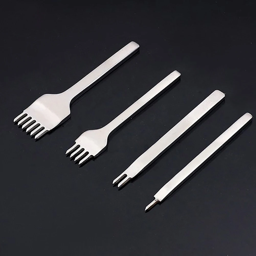 

3/4/5/6mm Spacing Punch Tool For Leather Hole Punches Tool Lacing Stitching Sewing DIY Leather Craft Tools 1/2/4/6 Prong