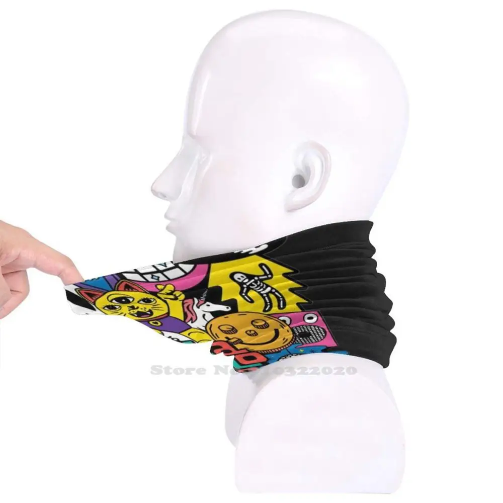 mens knit scarf Lollapalooza Designe Outdoor Headwear Sport Scarf Event Music Music Event Event Idm Hip Hop Pop Urban Lifetime Best Selling mens white scarf