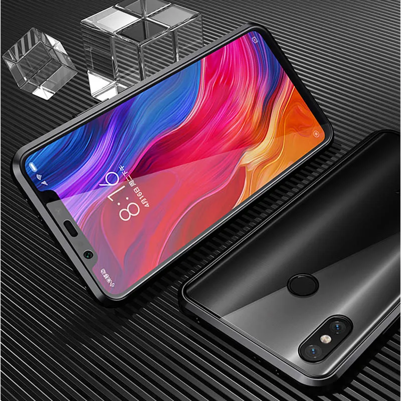 Чехол для телефона для Xiaomi mi 6X mi A2 противоударный Магнитный адсорбционный чехол для Xiaomi mi 8 для исследования версия чехол для телефона оболочка - Цвет: Черный