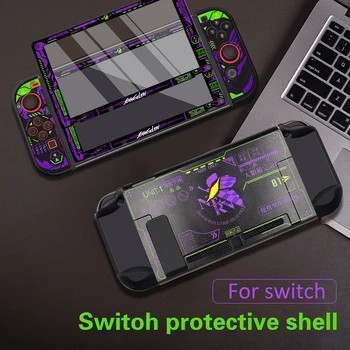 

Nintend Switch Console Back Cover Joy-con Grip Shell Case Colorful Tempered Glass Film Thumb Stick Analog Grip For NS Switch