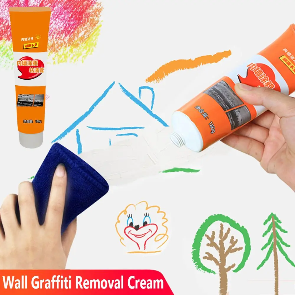 180g Home Cleaner Drawing Footprint Decontamination Graffiti Removal Cream Wall Stain Remover Cleaning Paste