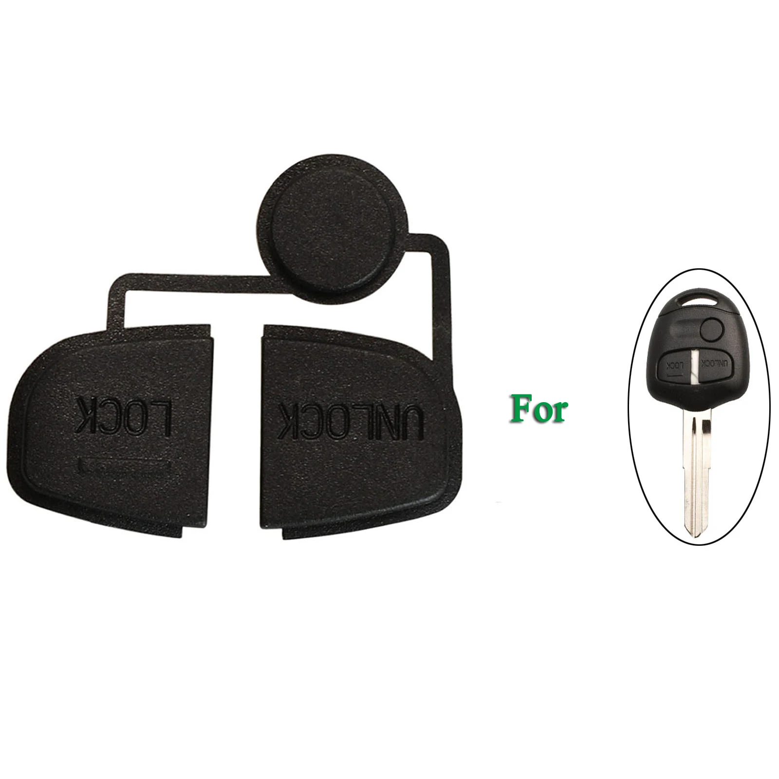 

Bilchave For Mitsubishi Pajero Sport Outlander Grandis FOB 3 Buttons Remote Rubber Pad Car Key Case Part Shell