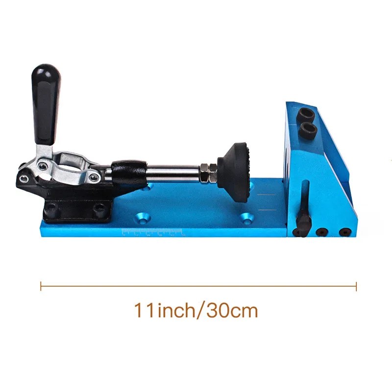 

Woodworking Drilling Locator Guide for Pocket Hole jig System 9.5mm Hole Guide Toggle Clamp Dust Removal Port Positioner Tool
