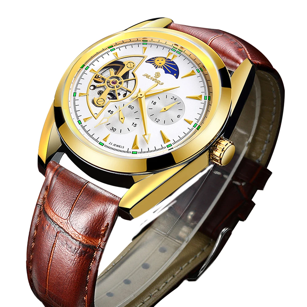 

SENORS Mechanical watches for men Fashion Quartz Watch Military Band Chronograph Business Watch Men's Casual Sports Watch Wrist