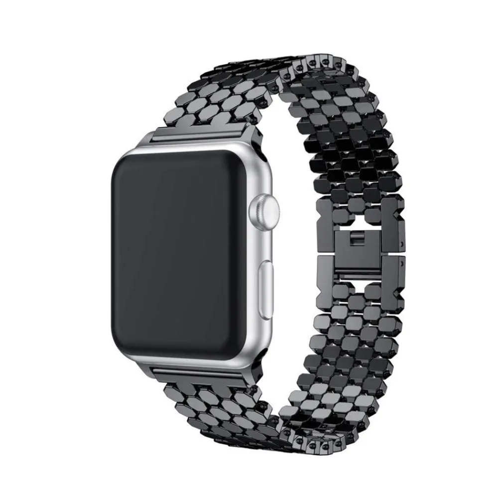 Ремешок из нержавеющей стали для Apple Watch Series 5 4 3 2 38 мм 42 сменный ремешок iwatch 40 44