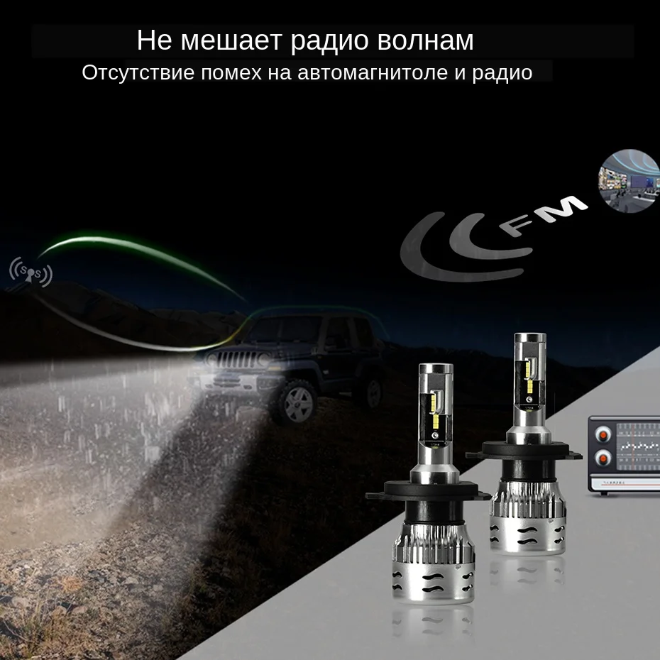 CNSUNNYLIGHT ECE Car LED Headlight Bulbs H7 H4 H11 H8 9005 9006 H1 H3 880 H13 9004 9007 12000LM White 12V Auto Head Fog Lights  (12)