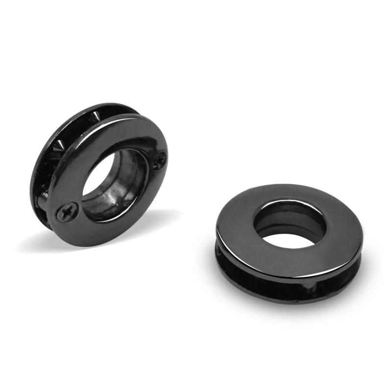 Black 4 комплекта, внутренний 1 см, аксессуары для сумки DIY, винтовые люверсы, металлические люверсы круглой формы, металлическое кольцо clavus для сумочки, сумочки, фурнитура, запчасти - Цвет: Black