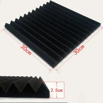 

30 * 30 * 2.5cm Soundproofing Foam Studio Soundproof Acoustic Foam Absorption Treatment Panel Tile Wedge Polyurethane Foam 10pcs