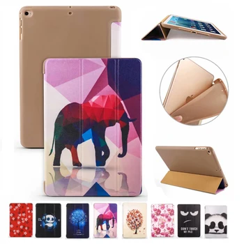 

Soft For iPad Air 1 2 Case TPU Shockproof A1474 A1566 A1475 Case For iPad Air 1 2 Pattern Cover Trifold Stand Protection Funda