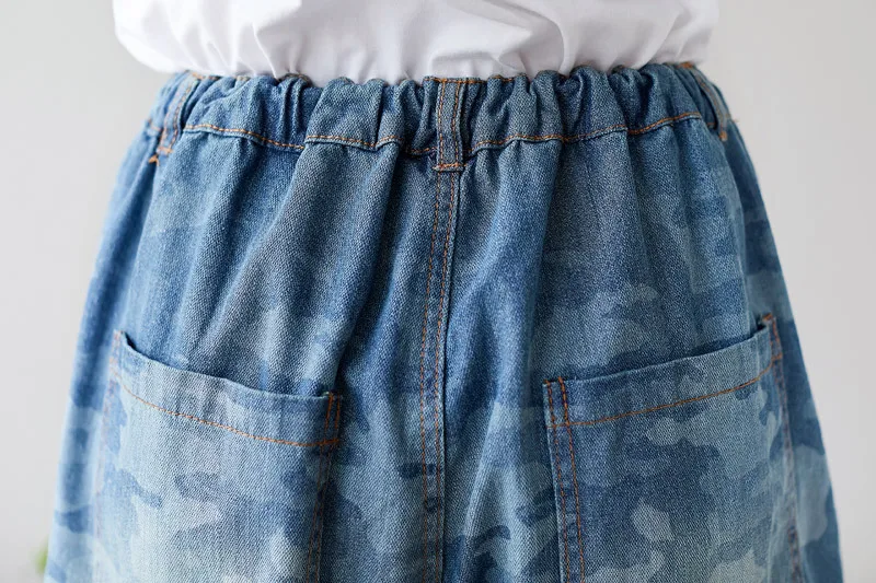 One Sweater With Water Summer Seven Part Wash Jeans Bristles Light Colour Will Code Directly Canister Camouflage Half Pants