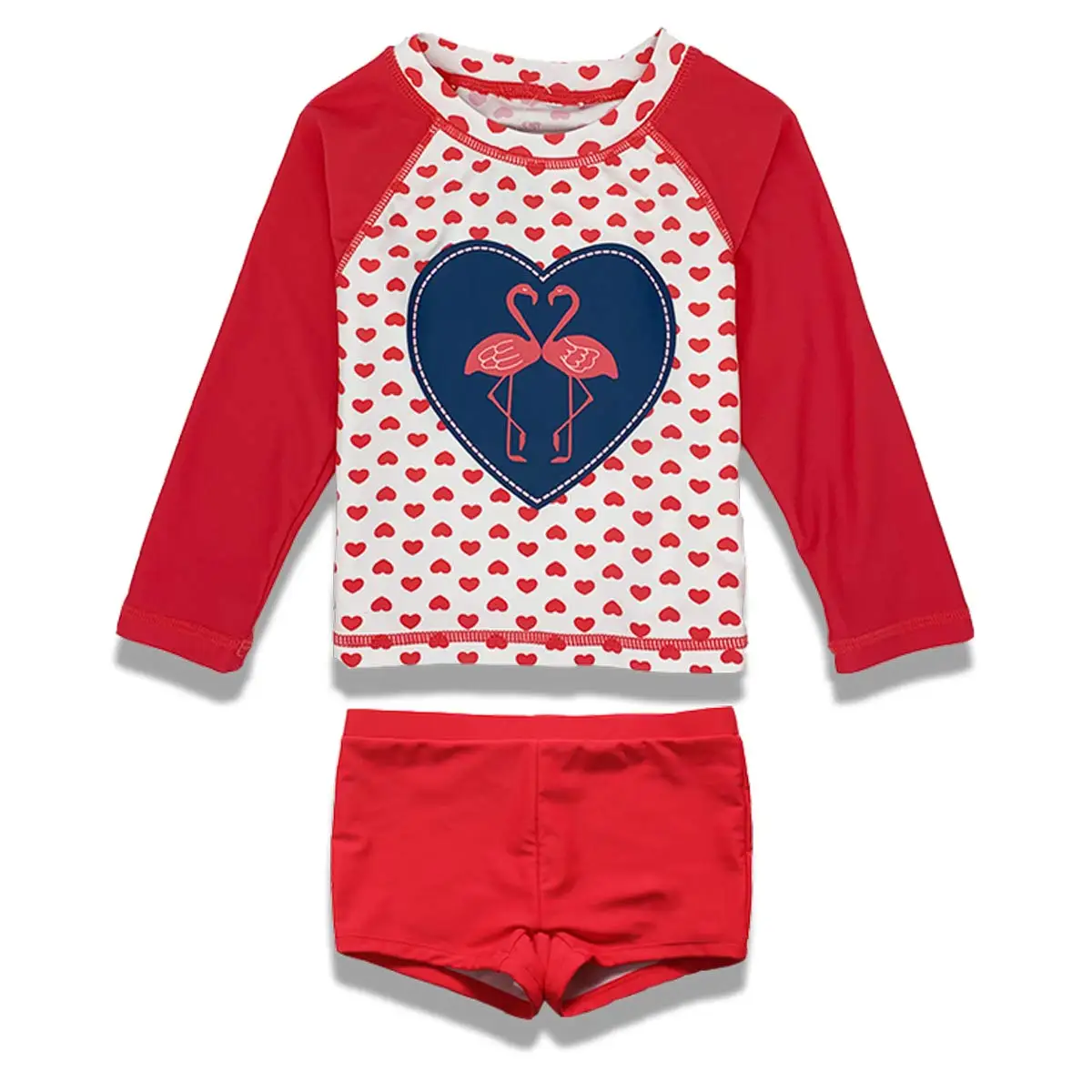 

Girls' Rash Guard Set Long Sleeve UPF 50+ Sun Protection Two-Piece Swimwear
