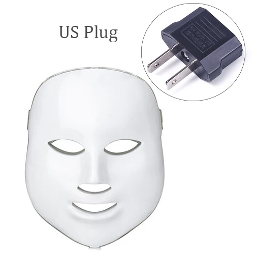 US Plug- Without Box Beauty Star 7 цветов светодиодный маска для лица светодиодный фотонотерапия маска для лица Уход за кожей омоложение акне маска для лица красота спа светодиодный маска для лица - Цвет: US Plug- Without Box