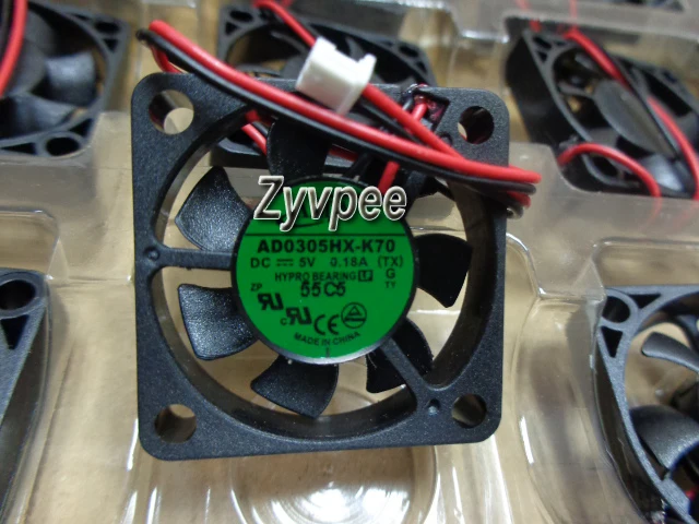 Zyvpee ADDA 3006 AD0305HX-K70 DC5V 0.18A 2 провода 2 контакта мини осевой вентилятор микро вентилятор
