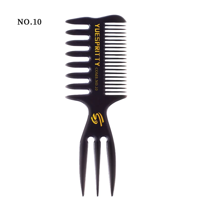 2021 new men's retro oil head wide tooth comb beard template comb styling hair brush, beard oil comb men's styling tool NO.10