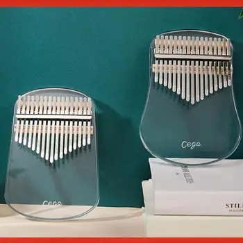 

C Tone17-Key Kalimba Portable Thumb Piano Acrylic Crystal Mbira Finger Piano Percussion Instruments With Instruction Tune Hammer