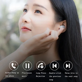 

New Mini T1 TWS 5.0 Bluetooth Earphone Wireless Stereo In-Ear Earbuds With Charging Box Mic Headset for huawei iphone Xiaomi