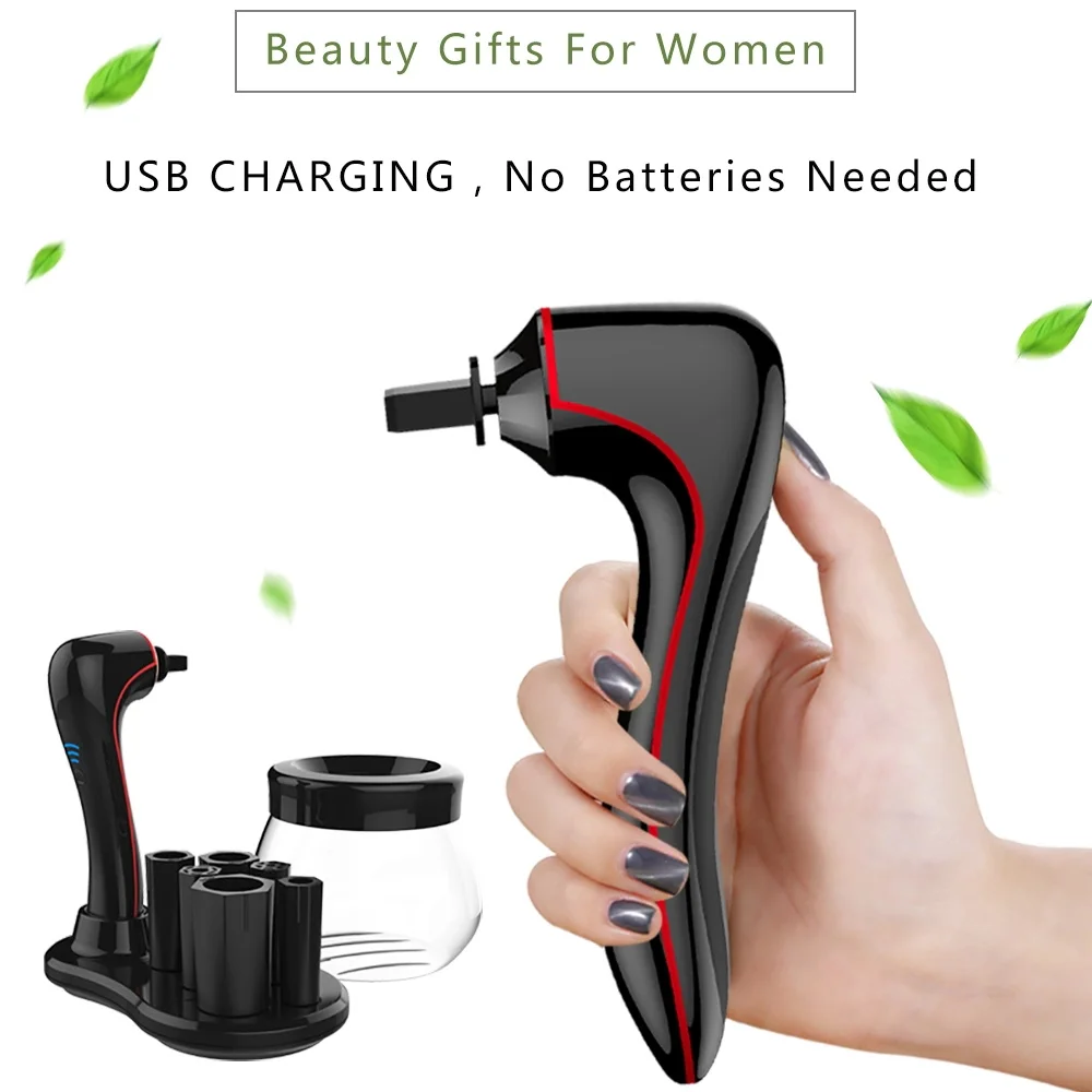 Electric Makeup Brush Cleaner and Dryer Kits 2 in 1 USB Rechargeable Automatic Make up Brushes Cleaner
