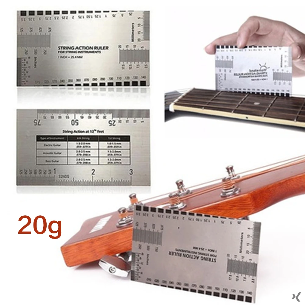 

Durable String Distance Ruler Steel Ruler Silver Dividing Rule Sturdy Practical Suring Musical Instruments Measuring Tool