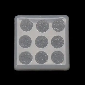

12mm Crystal Cluster Mold Flat Round Resin Gem Earrings Mold Jewelry Making Tool