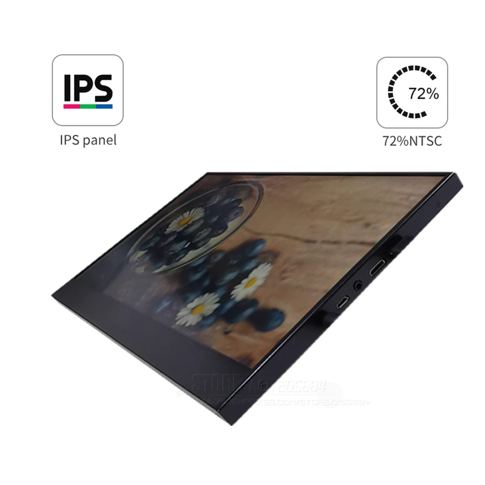 US $63.00 125 IPS Portable Computer Touch Monitor PC HDMI Xbox 1080P LCD Display Monitor for Raspberry Pi 3B 2B Windows 7 8
