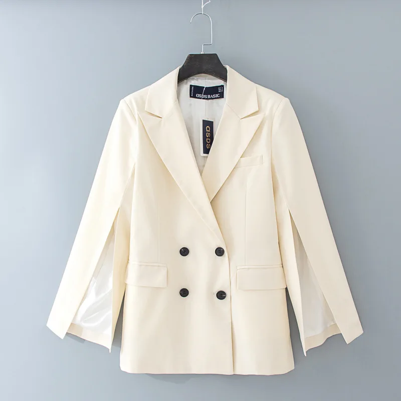 

Western Style 2019 Autumn New Style Versitile Fashion Slim Fit Sleeves Slit Suit Jacket