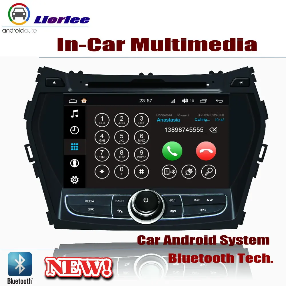 Для Hyundai Maxcruz 2013 ~ 2018 автомобильный DVD плеер GPS навигация Android 8 Core A53 процессор IPS ЖК