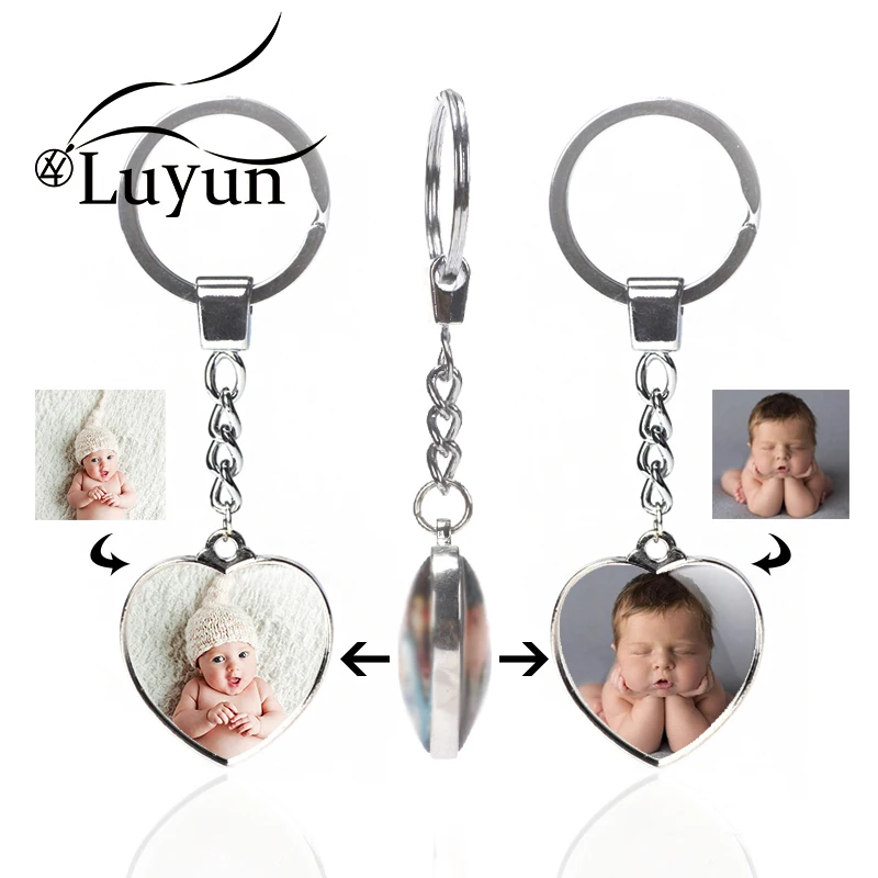 

Luyun Double-sided Crystal Keychain Personalized Jewelry Variety Of Shapes Custom Photo Goliday Gift