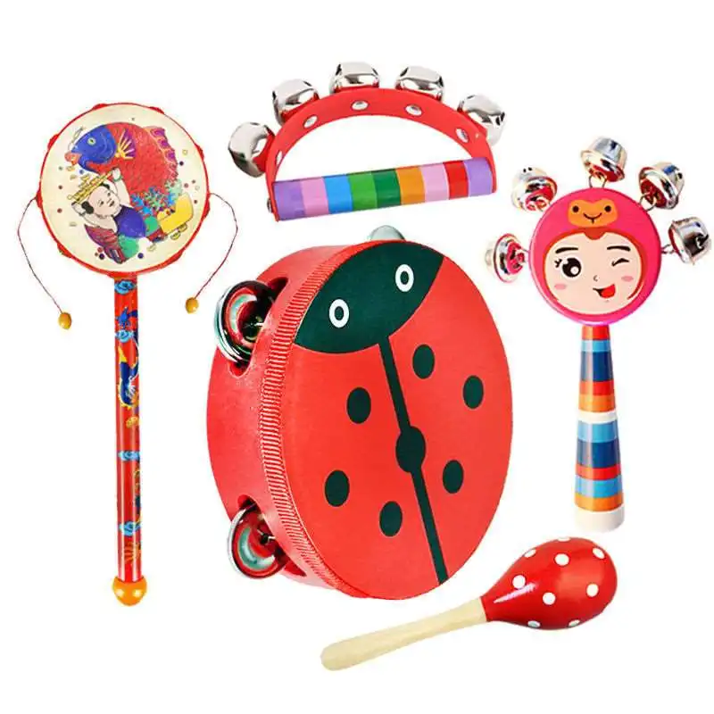 Развивающая деревянная 3D игрушка Монтессори Деревянный Погремушка с песком