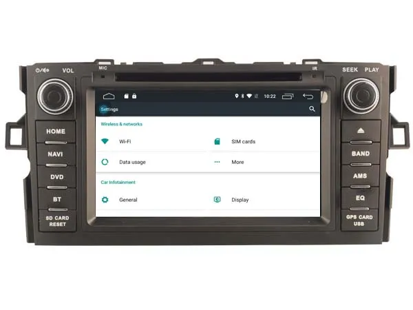 Автомагнитола Eunavi 7 дюймов Android 2 din DVD GPS для хэтчбека Toyota Auris аудио навигация