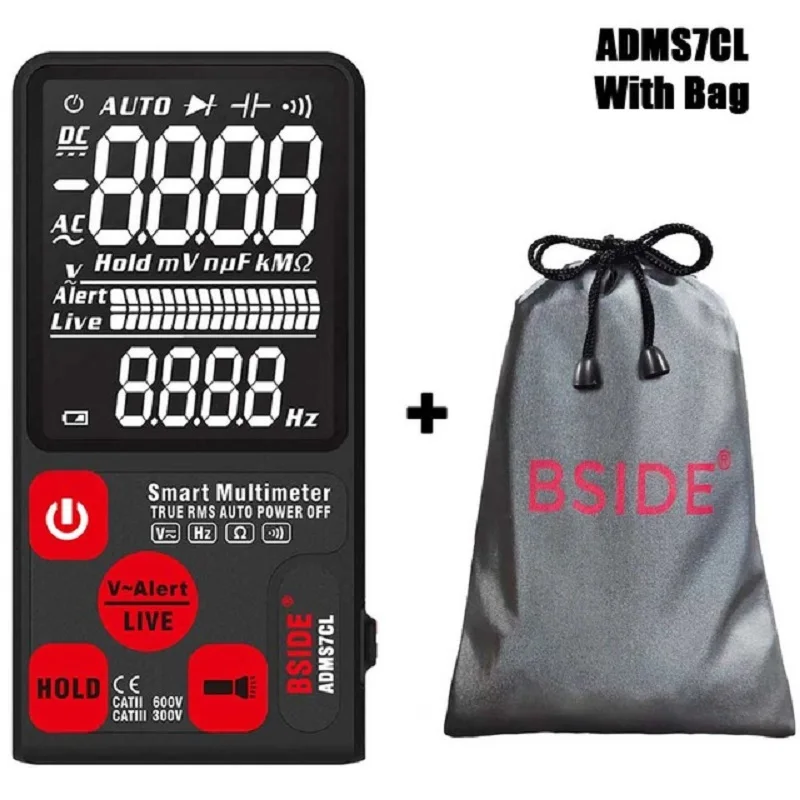 Мини цифровой мультиметр BSIDE ADMS7CL/S9CL EBTN ЖК-дисплей DC AC вольтметр тест er емкость диод NCV сопротивление Hz тест - Цвет: 6