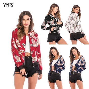 

2019 Suit-dress Jacket Woman Leisure Time Baseball uniform Serve Zipper Slim fit Coat Basic Quality Outwear