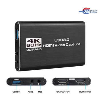 

4K HDMI To USB 3.0 Video Capture Card Dongle 1080P 60fps HD Video Recorder Grabber For OBS Capturing Game Game Capture Card Live