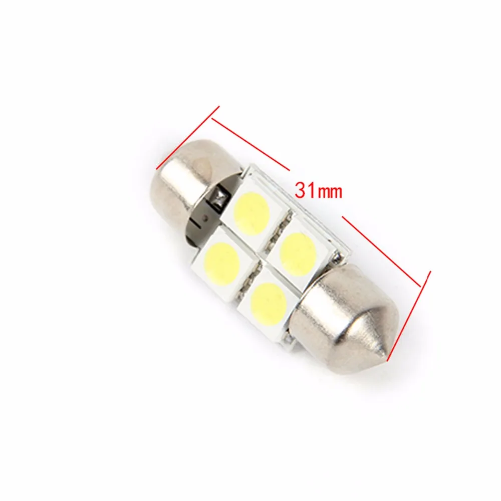 2 шт. 31 мм 5050 4SMD белый микро универсальный автомобиль грузовик внедорожник