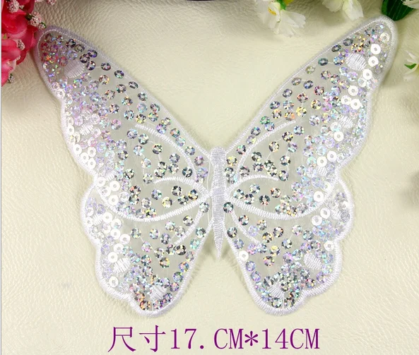Butterfly sequins appliques hot fix rhinestone motif iron on crystal transfers design rhinestones patches for cap shirt bag | Дом и сад
