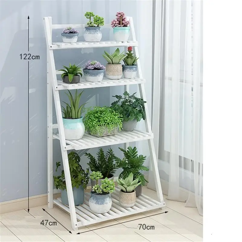 Мадера дерево Etagere Pour Plante Rak Bunga Estanteria Para Plantas Крытый стеллаж балкон полка открытый цветок завод Стенд - Цвет: MODEL B