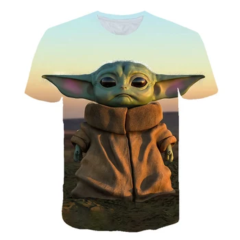 

Baby Lovely Mandalorian T Shirt Boys Girl Harajuku Star Wars T-shirt Moive Graphic tees Men Tshirt Kid Top Children Clothing