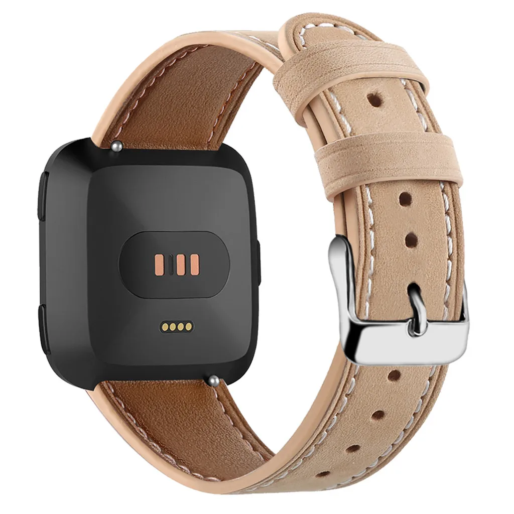 Роскошный кожаный ремешок, браслет, часы, ремешок на запястье, ремешок для часов, Модные Смарт-аксессуары для Fitbit Versa/versa Lite