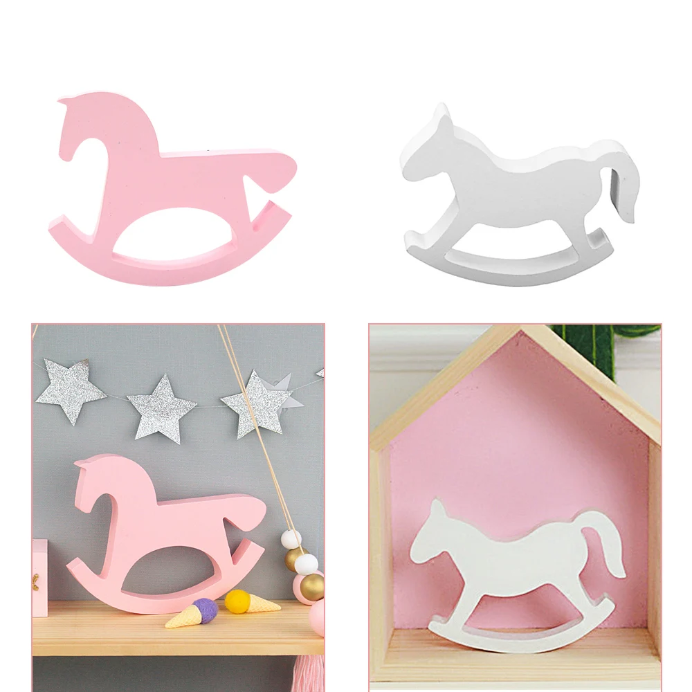 white wooden horse
