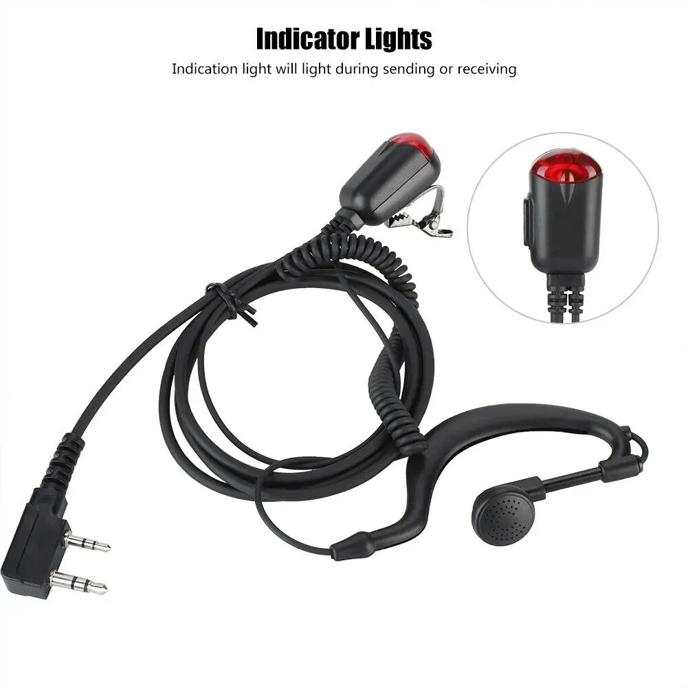 YiNiTone Walkie Talkie with Light PTT G spape  Headset Earphone Earpiece for BaofengUV-5R BF-888S  Kenwood Ham Radio