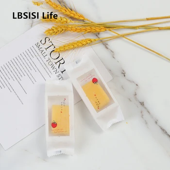 

LBSISI Life 100pcs Hand Made Nougat Candy Bags Cookie Caramel Brownie Biscuits Snack Pastry Packaging Bag Home DIY Baking